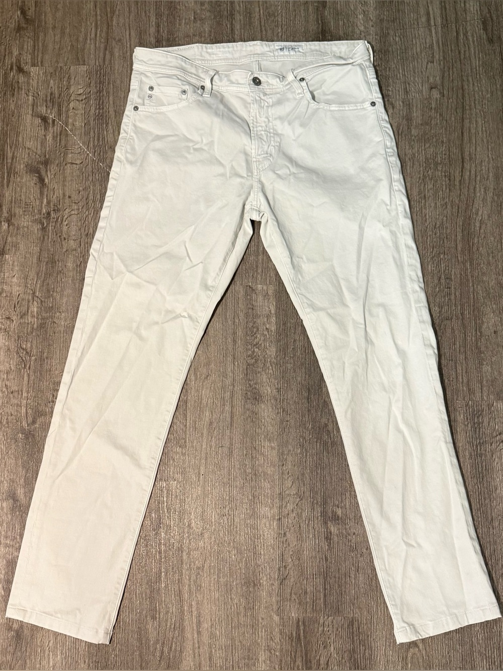 AG Adriano Goldschmied Pants Mens 33x34 Beige Tellis Modern Slim Chino Stretch